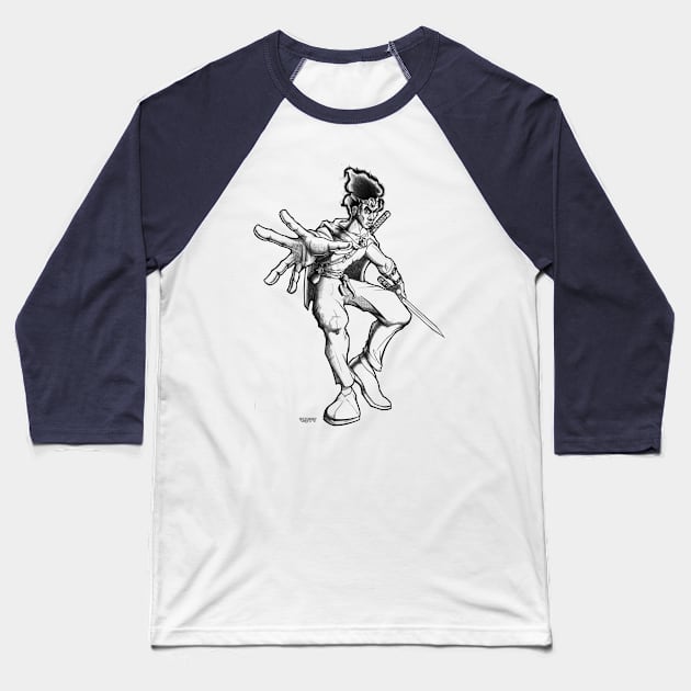 The Bladesman Baseball T-Shirt by UBiv Art Gallery